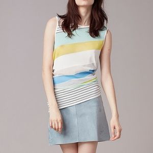 Diane von Furstenberg DVF~Stripe Asymmetrical Top